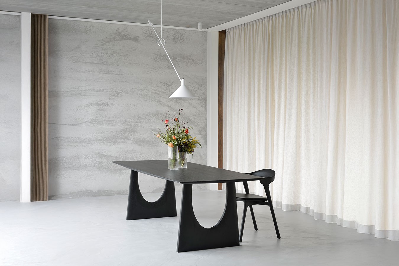 Esstisch Geometric Eiche schwarz B 220 cm
