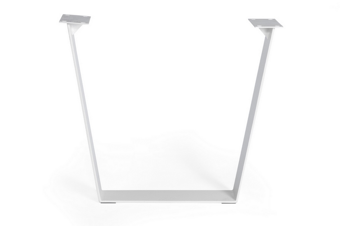 Tischkufe V Flat breit weiss 2er Set