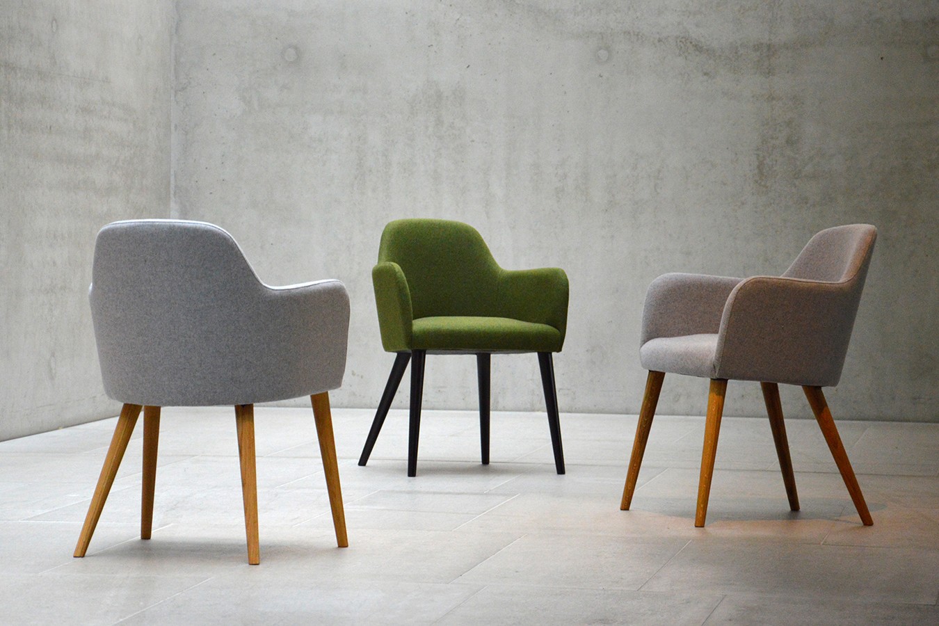 Sessel Flaminia Stoff grün