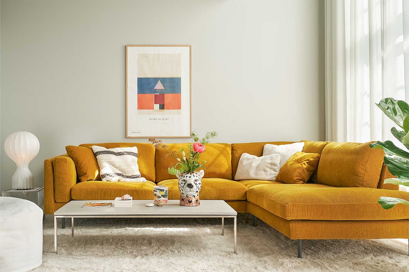 Sofa 3,5 Sitzer Sigrid Stoff dunkelgrau