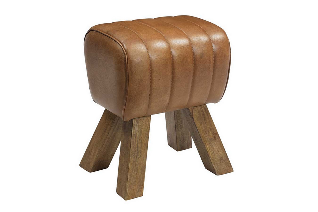 Turnhocker Vintage hellbraun