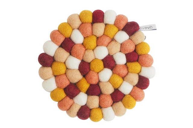 Untersetzer Trivet Round rot orange D 17 cm