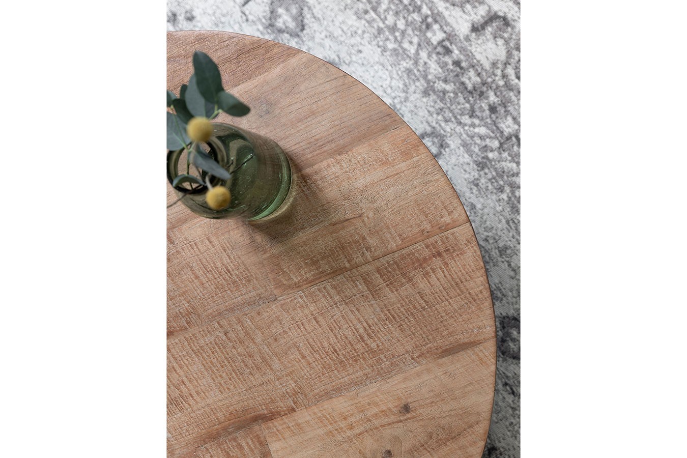 Couchtisch Metropole Teak Metall D 90 cm