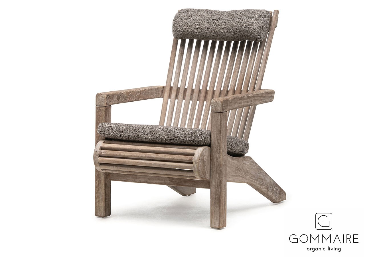 Loungesessel Outdoor Orso Teak grau