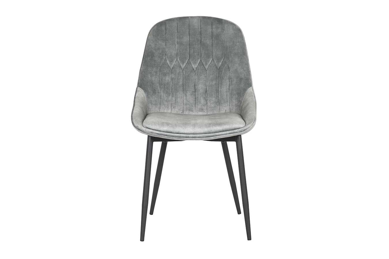 Stuhl JUL Samt Vintage grau