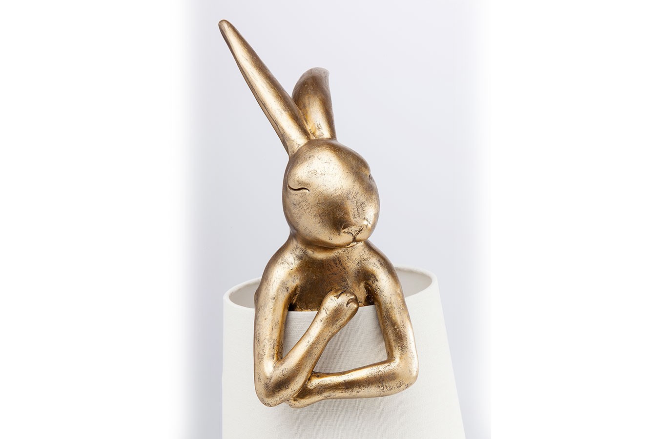 Tischleuchte Animal Rabbit weiss gold h 68 cm