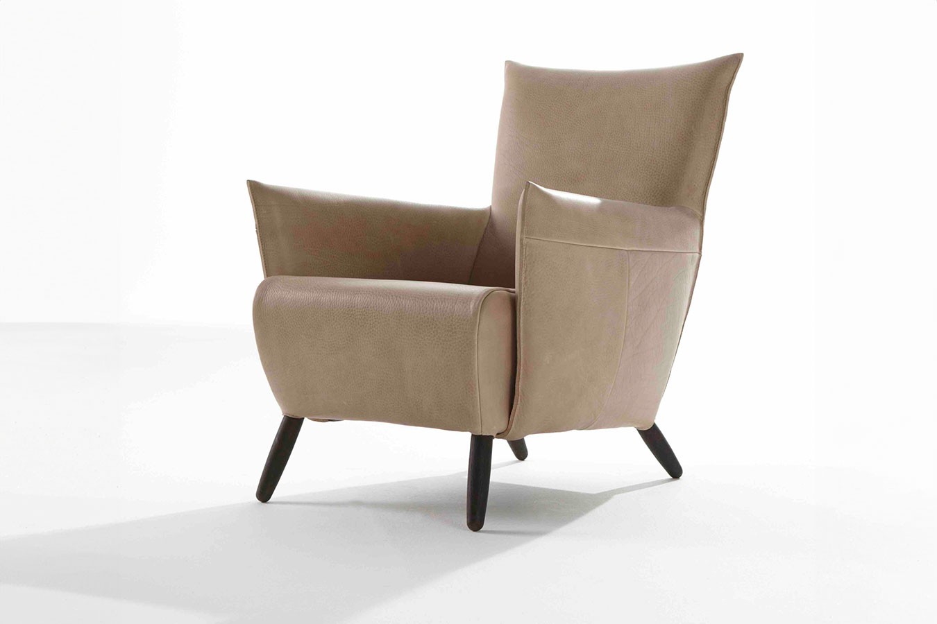 Loungesessel Cheo Leder beige