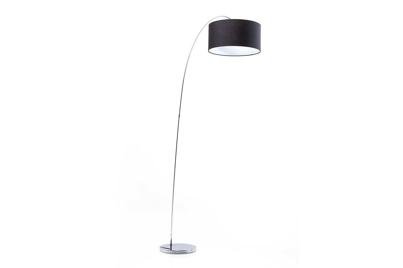 Standleuchte Goose Chrom Schwarz H 205 cm
