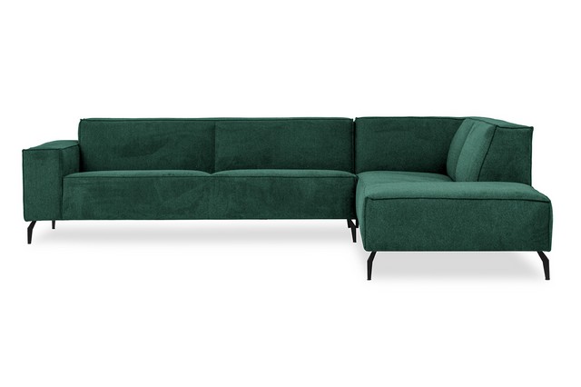 Ecksofa Nador Stoff dunkelgrün