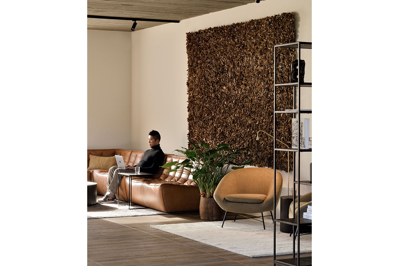 Modulsofa N701 Einzelelement B 80 cm braun