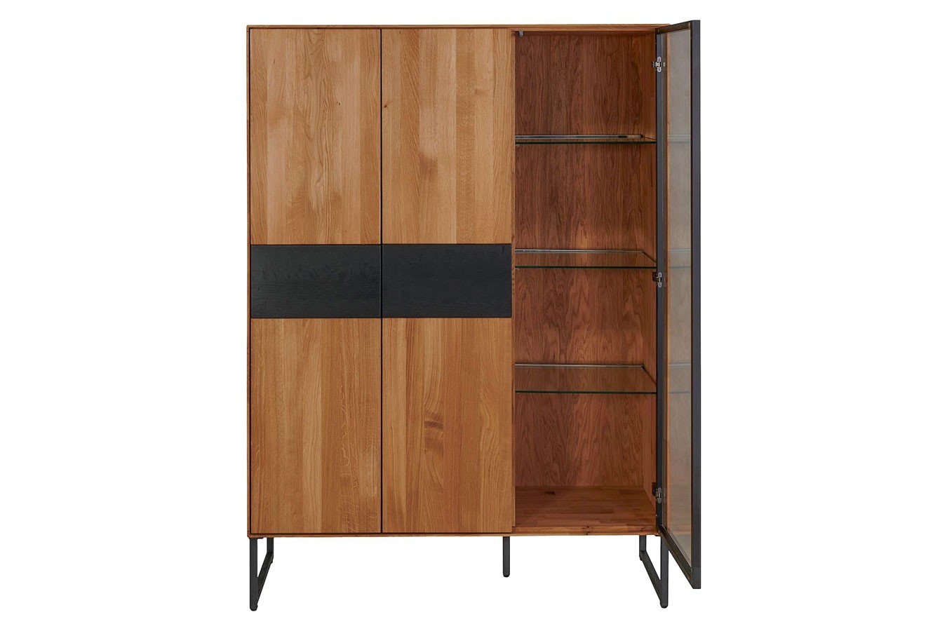Vitrinenschrank Stirling Eiche B 116 cm
