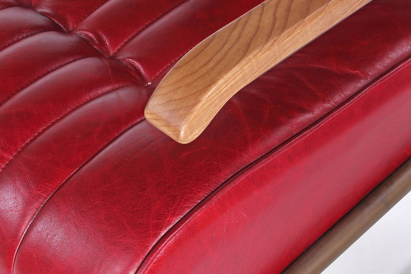 Lounge Sessel Marco 1930 Leder rot