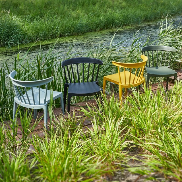 Gartenstuhl Kunststoff dunkelgrün