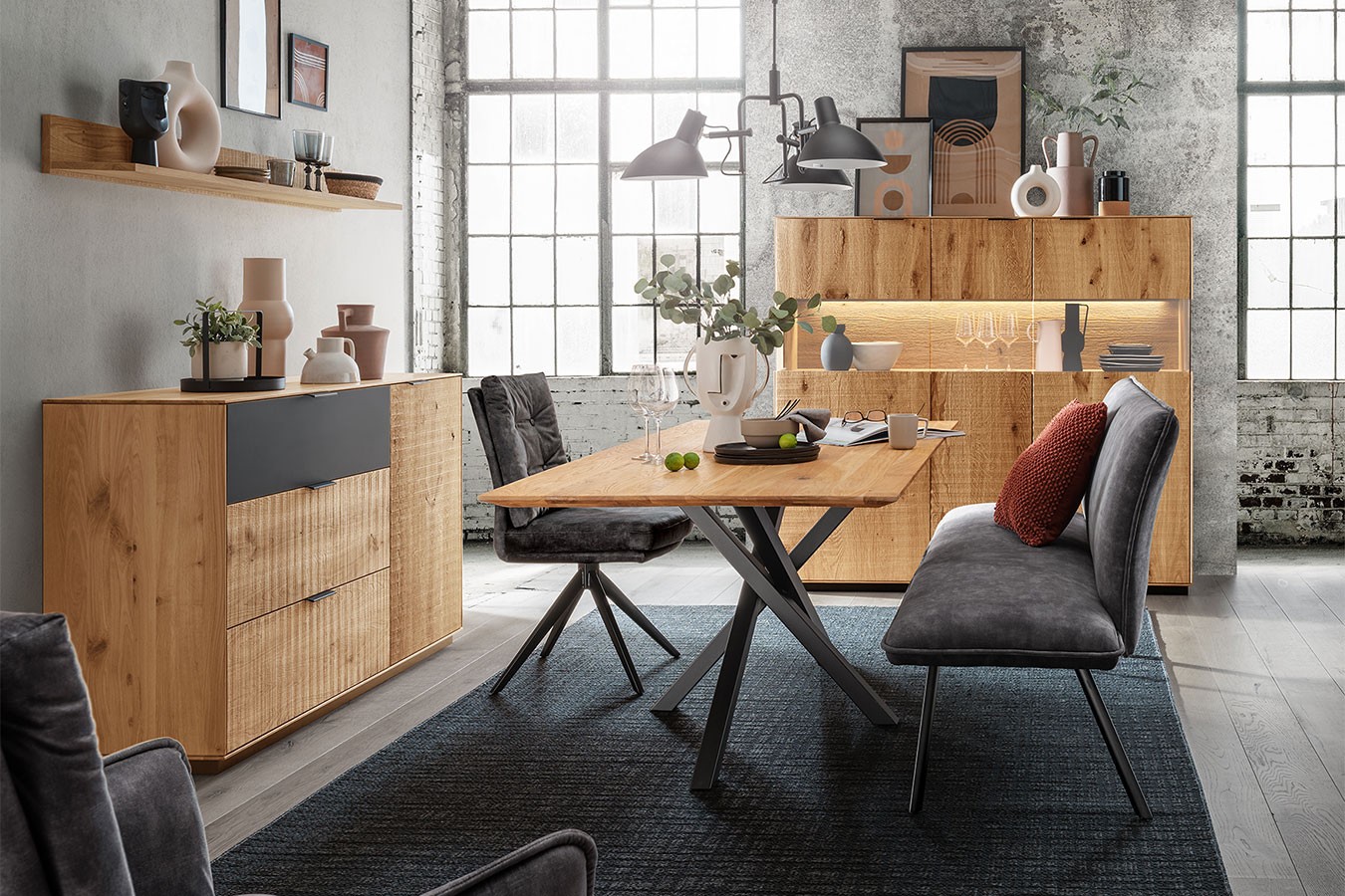 Sideboard Lucy No 1 Wildeiche natur B 138 cm