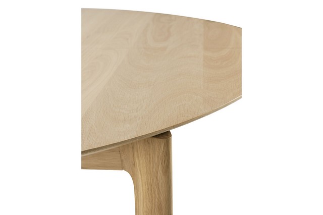 Ausziehtisch Bok Eiche natur rund D 129 > 179 cm