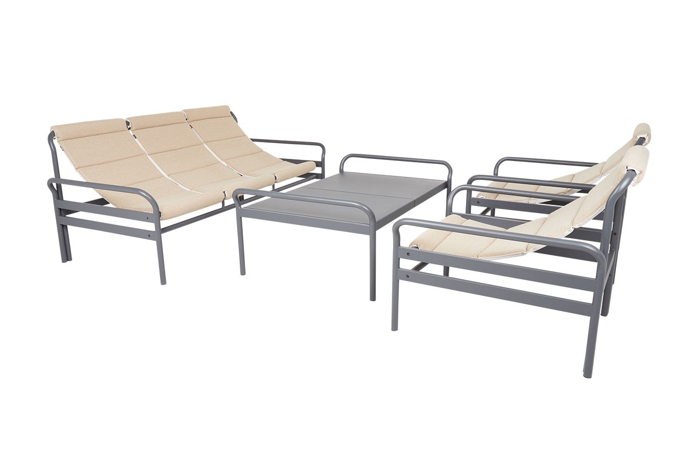 Outdoor Sling Couchtisch grau B 135 cm