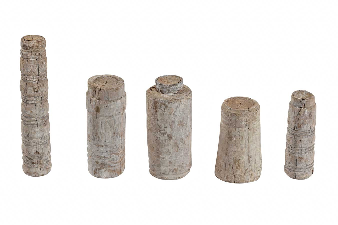 Kerzenständer Holz Vintage natur