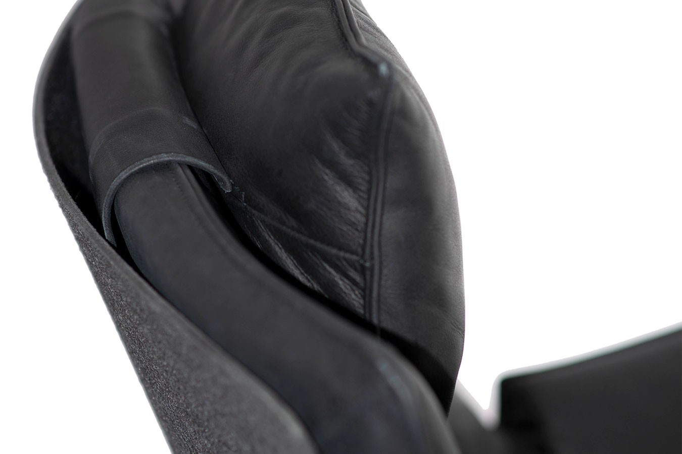 Drehsessel Nest Pure Lounge Leder schwarz