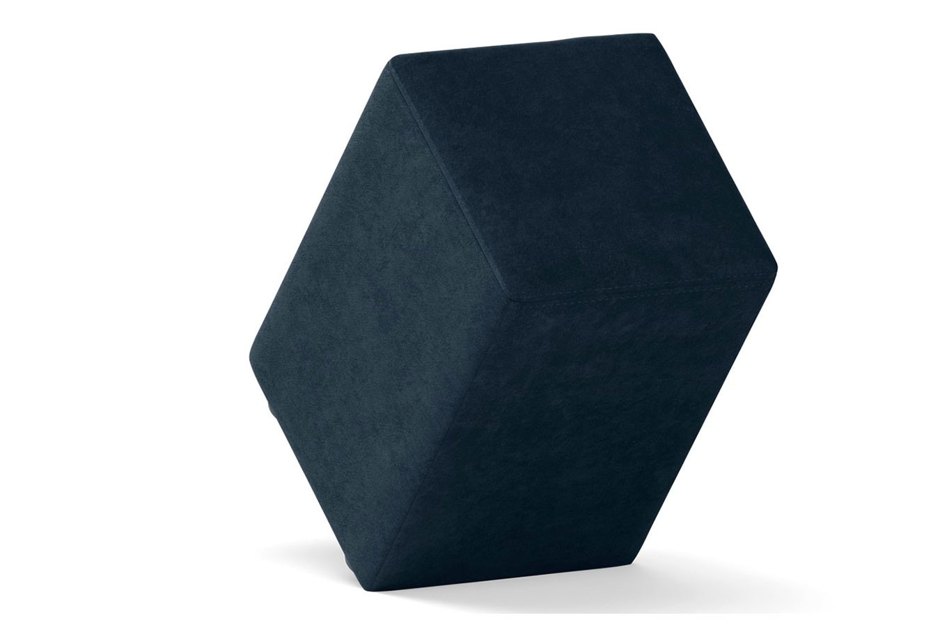 Sitzhocker Samt blau