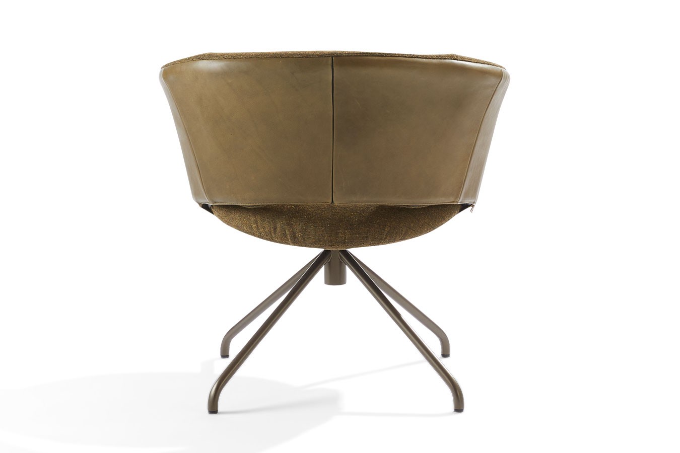 Drehstuhl Lola Stoff Leder olive
