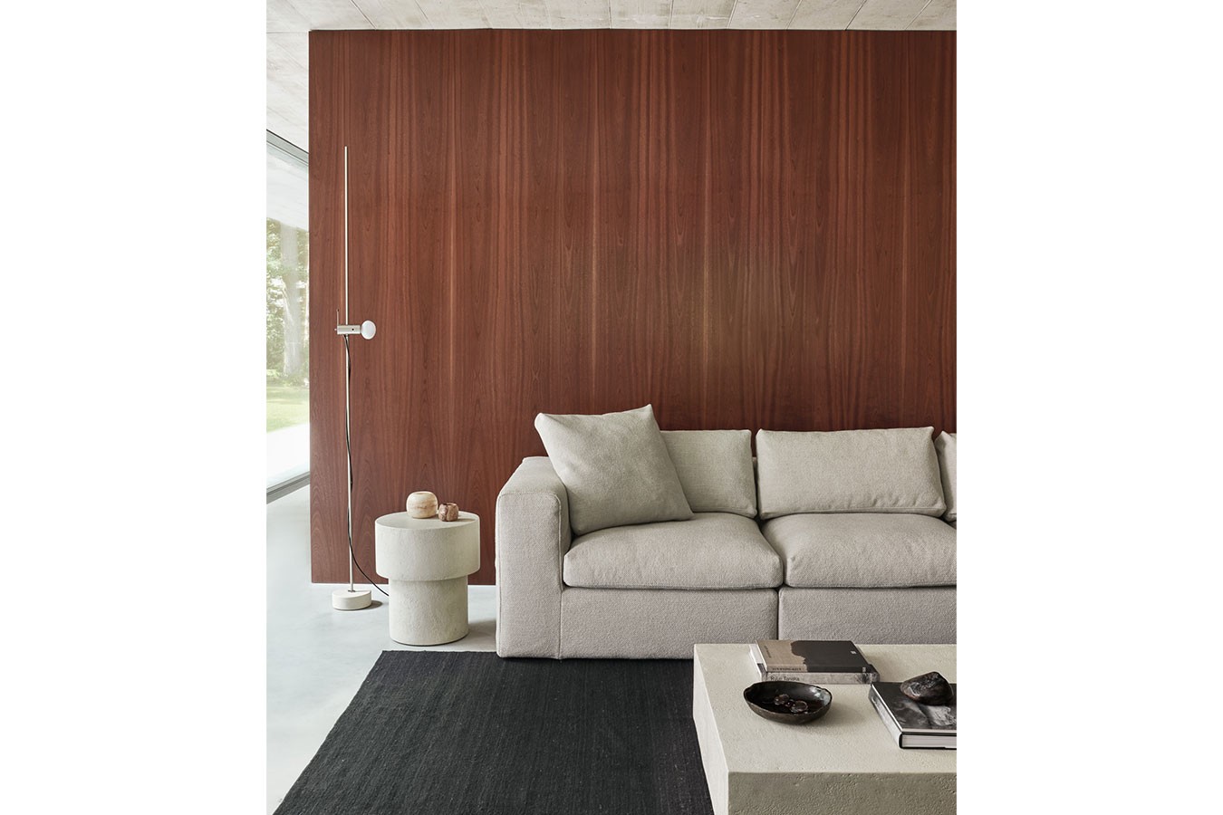 Beistelltisch Elements Mikrozement beige D 41 cm