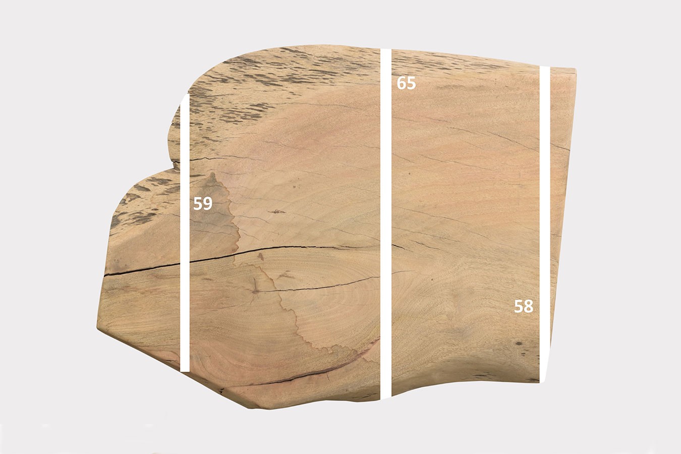 Tischplatte Mangoholz Monolith 82x68 cm