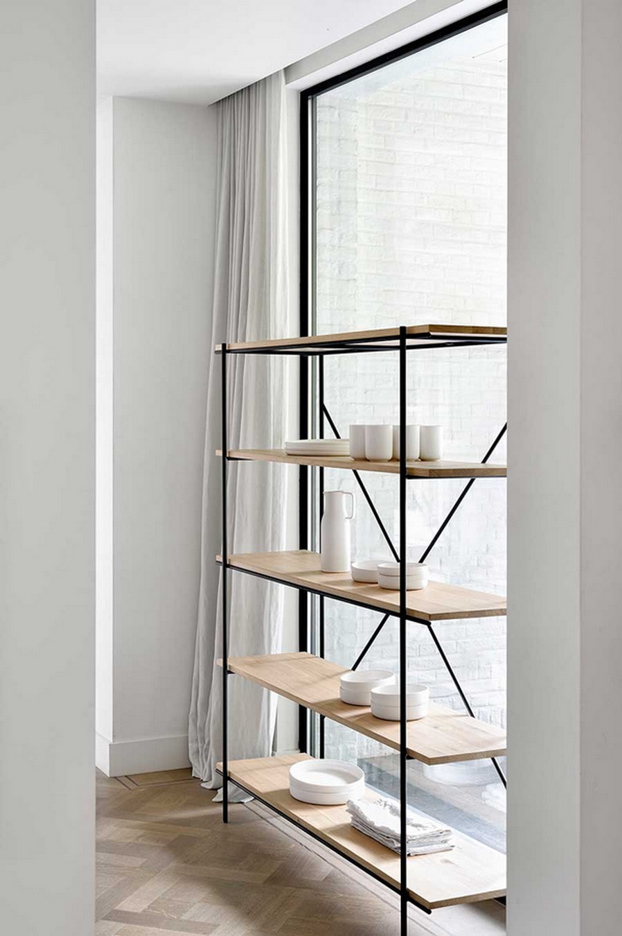 Regal Rise Eiche Metall H 165 cm