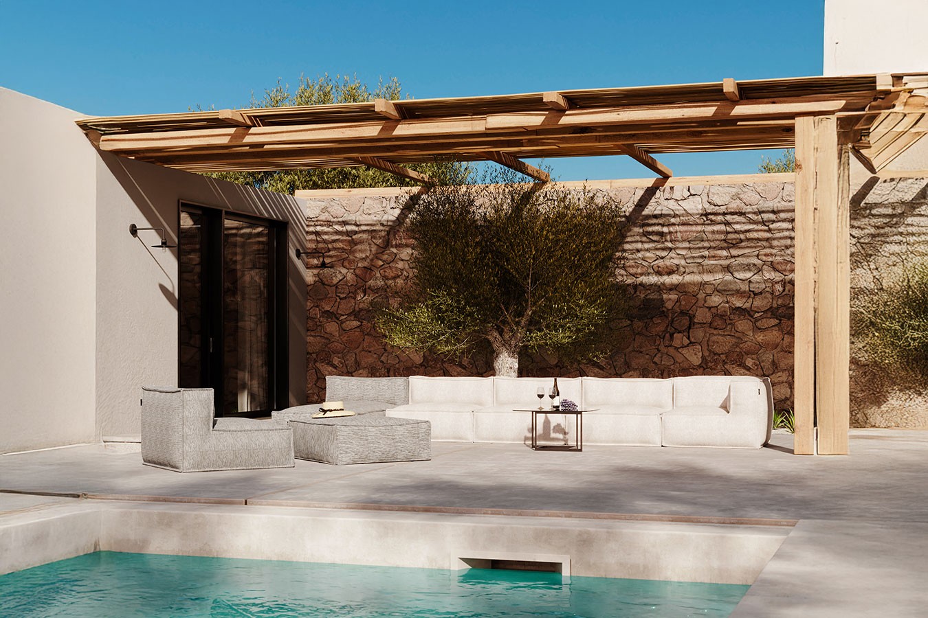 Club Ecke Outdoor Silky beige