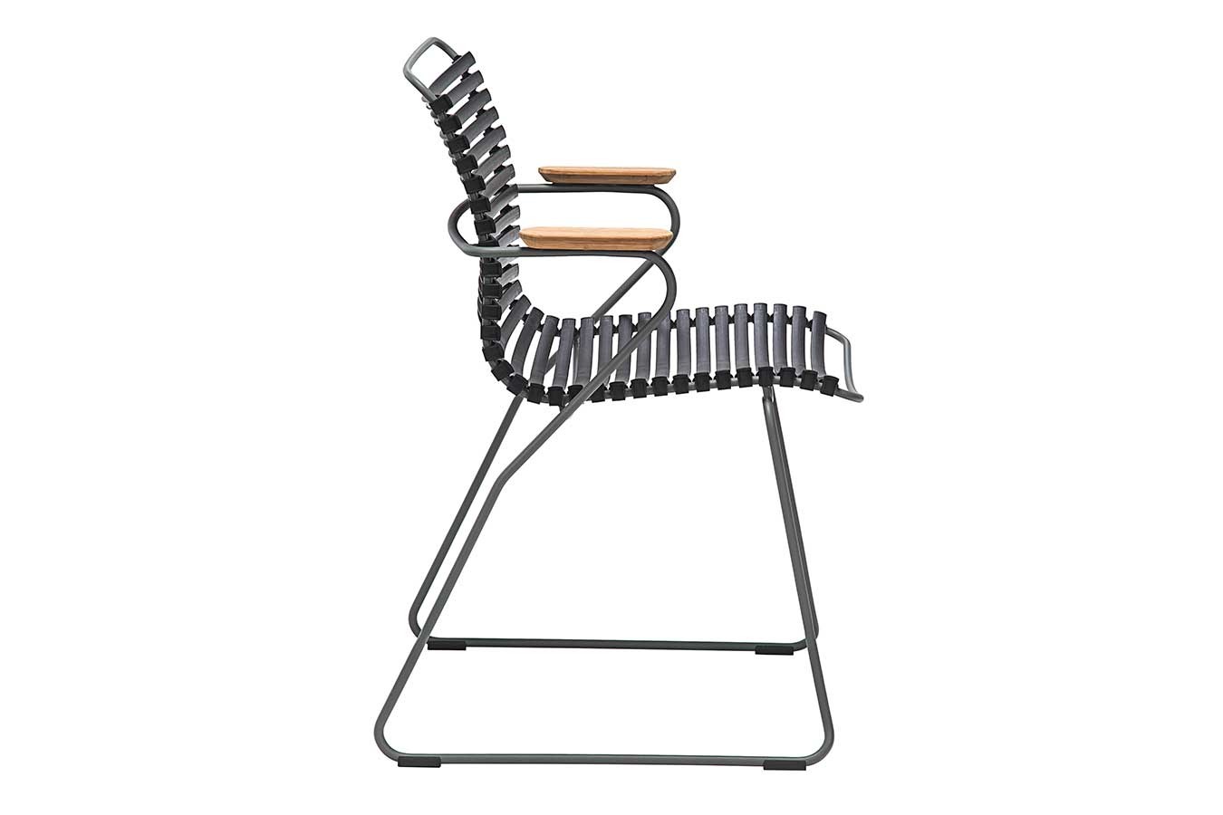 Gartenstuhl Click mit Arm schwarz
