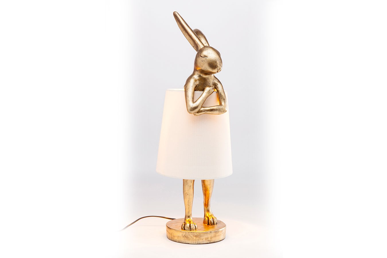Tischleuchte Animal Rabbit weiss gold h 68 cm