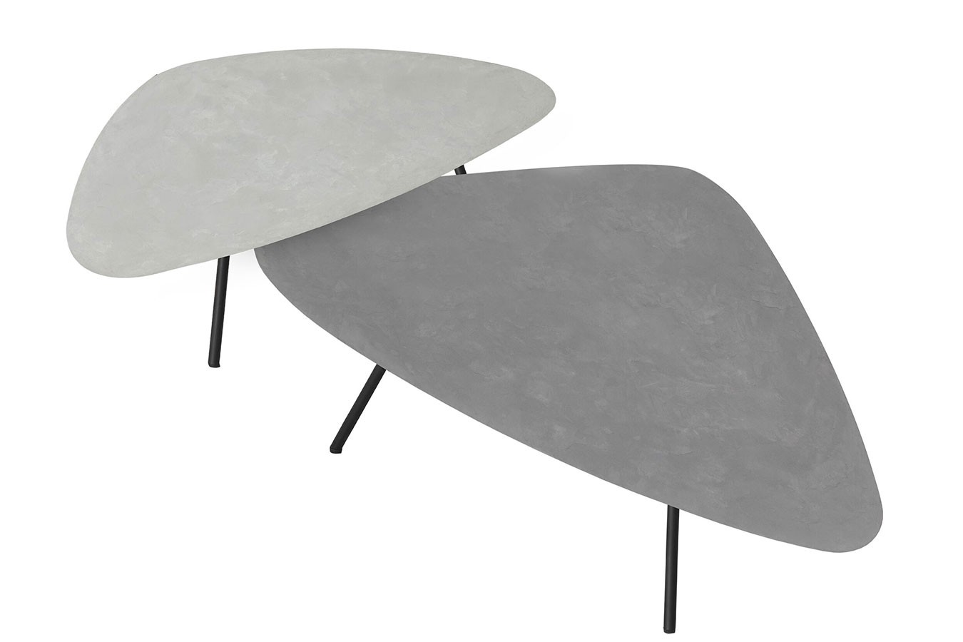 Couchtisch Set Plectro Air eckig grau