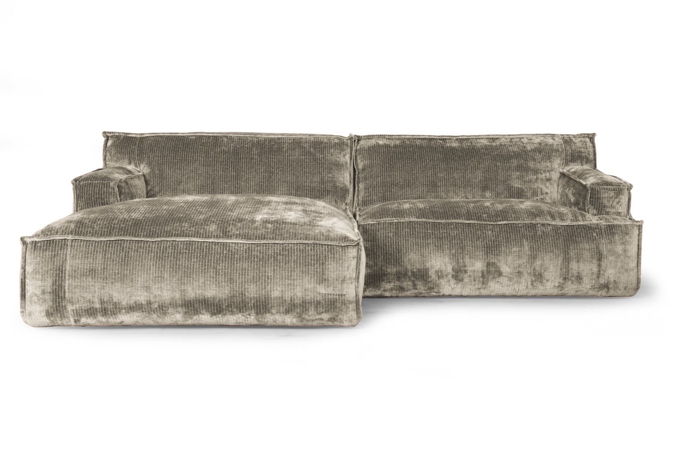 Ecksofa Plantes Cord silber