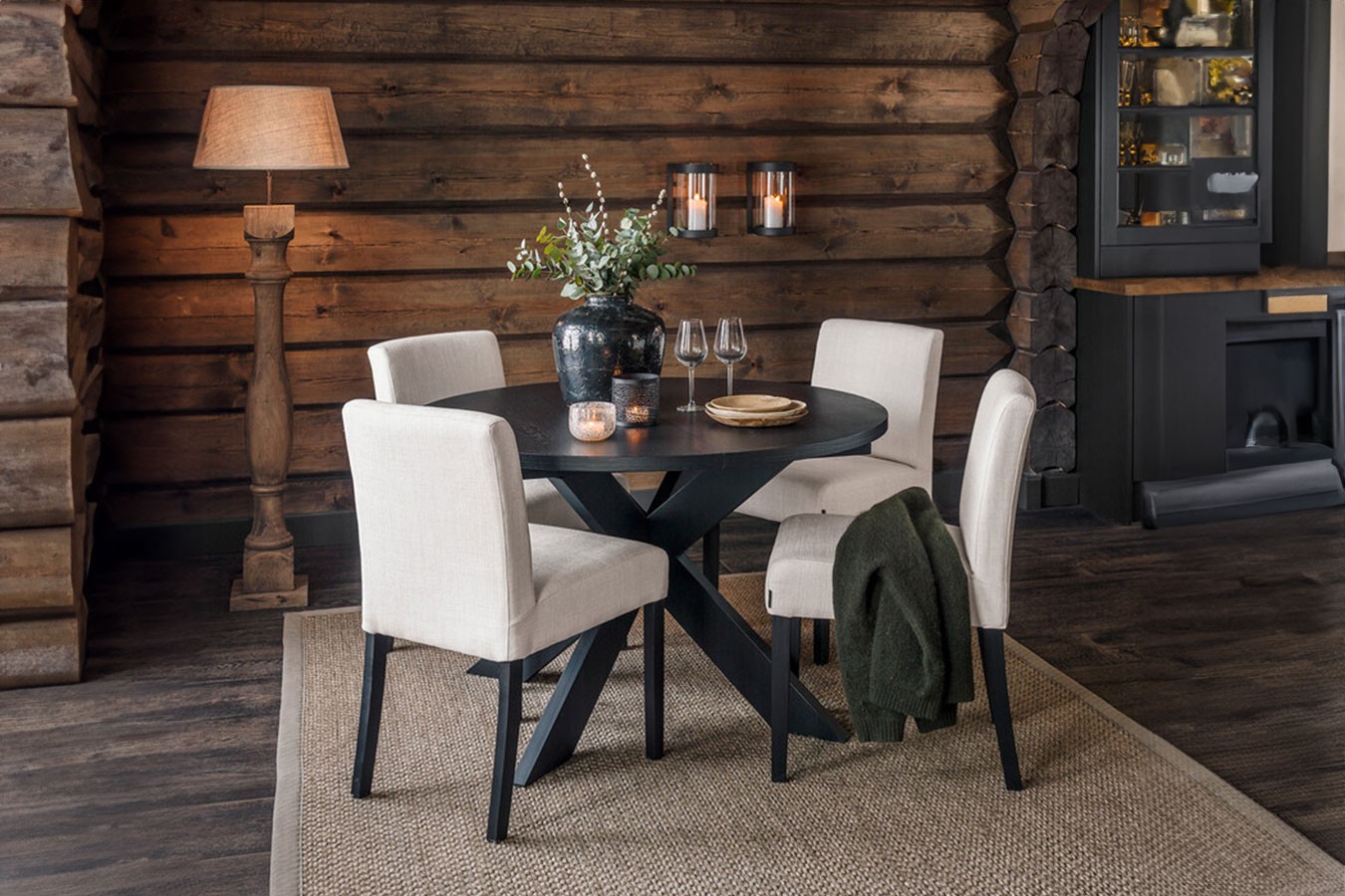 Ausziehtisch Nobel Furnier D 120 cm