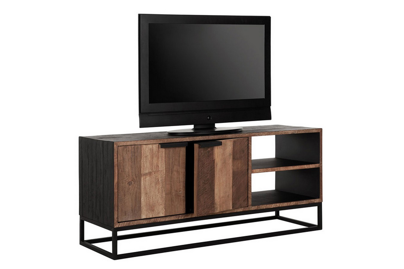 TV Board Cosmo Teak Metall 125 x 55 cm