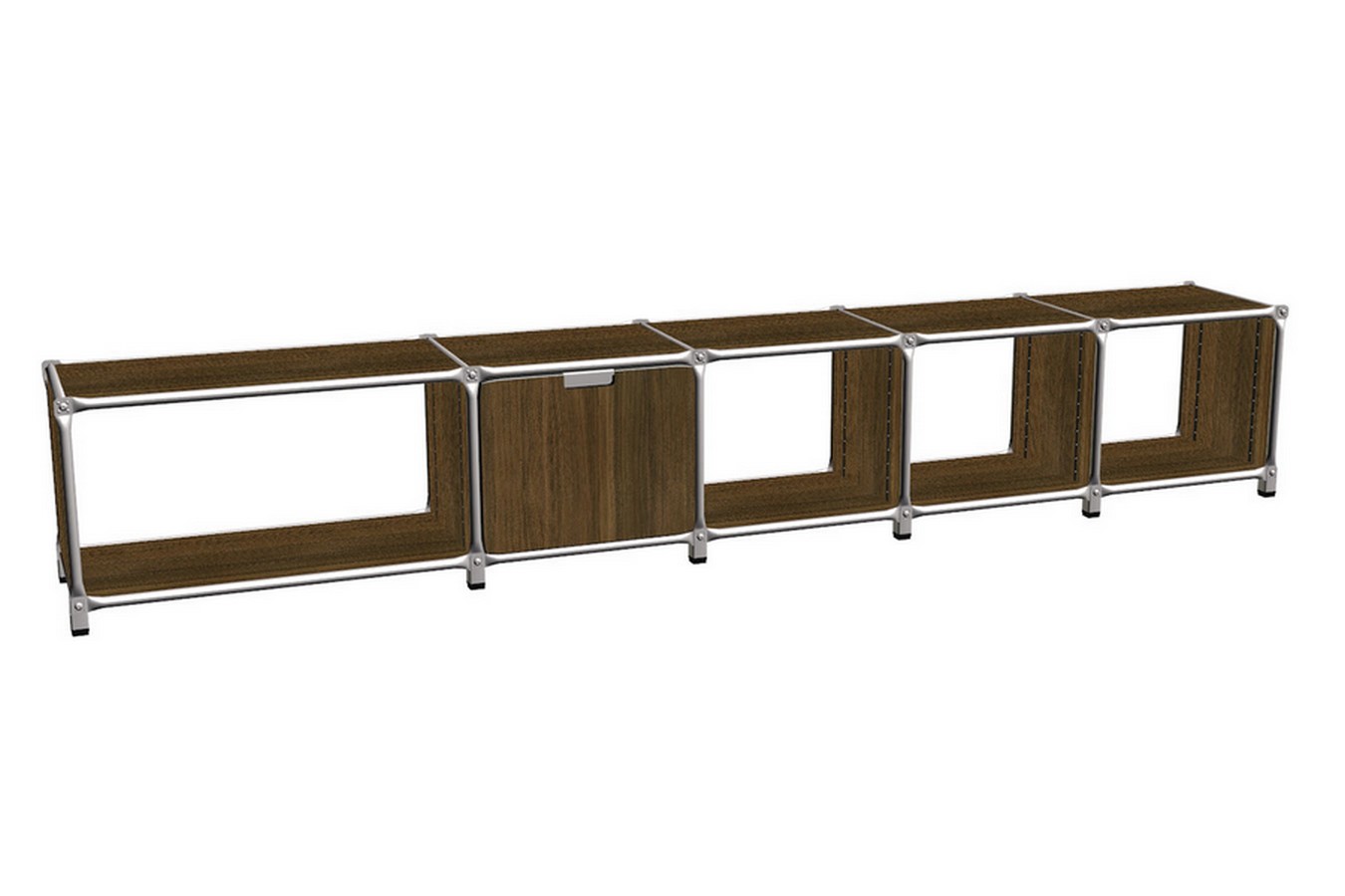 Lowboard System 180 Walnuss B 255 cm