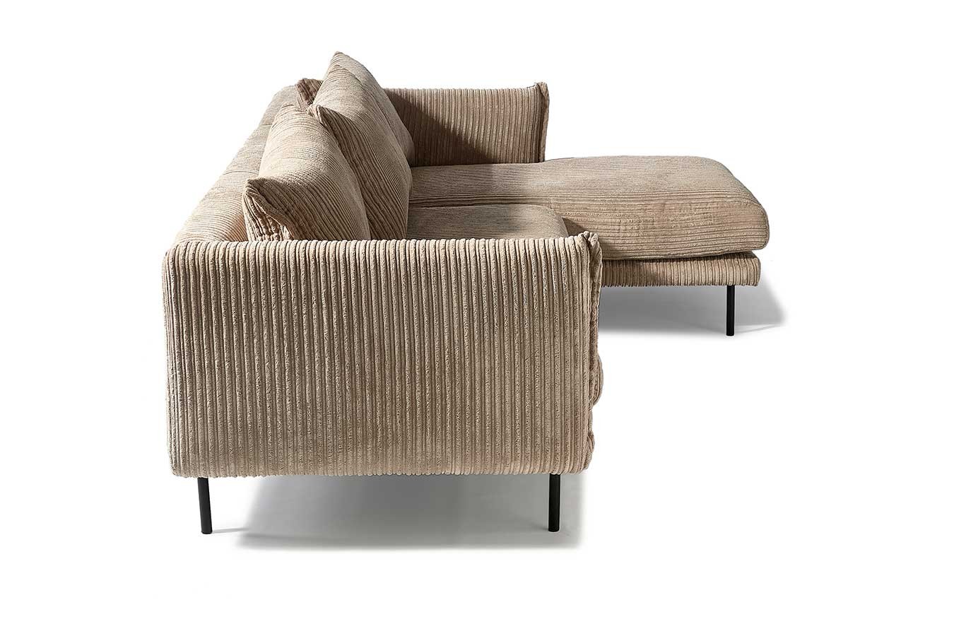 2-Sitzer mit Recamiere BOO Cord beige