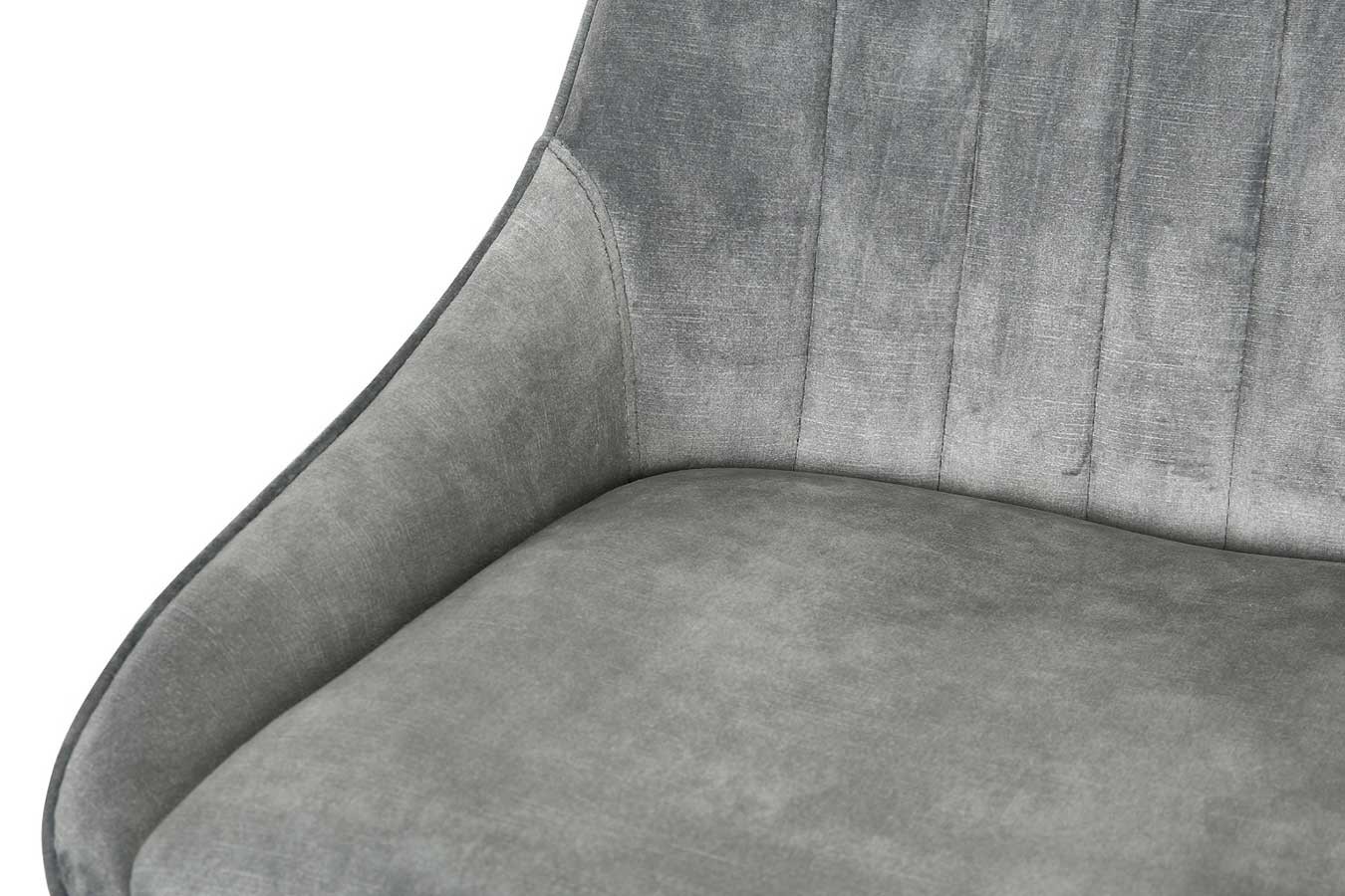 Stuhl JUL Samt Vintage grau