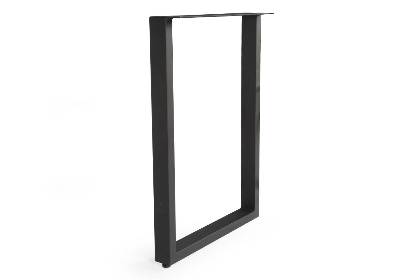 Tischbein U schwarz schmal 2er