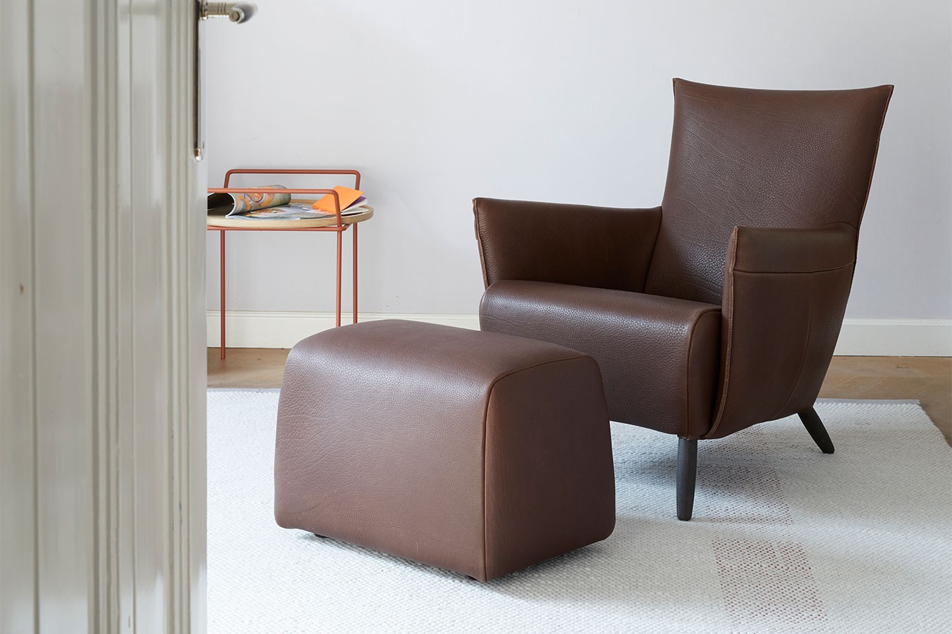 Loungesessel Cheo Leder braun