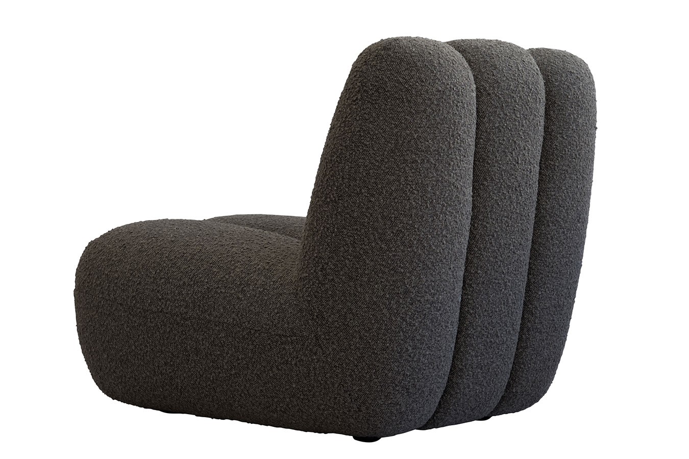 Lounge Sessel Toe Bouclé dunkelgrau