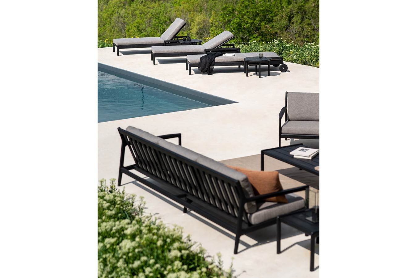 Outdoorsofa Jack Teak mokka 265 cm