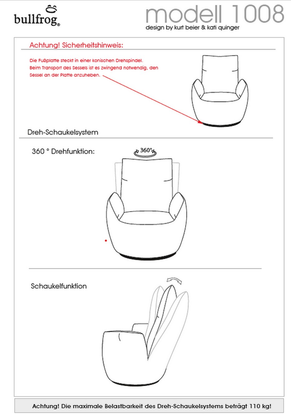 Sessel Blobb Schaukelfunktion