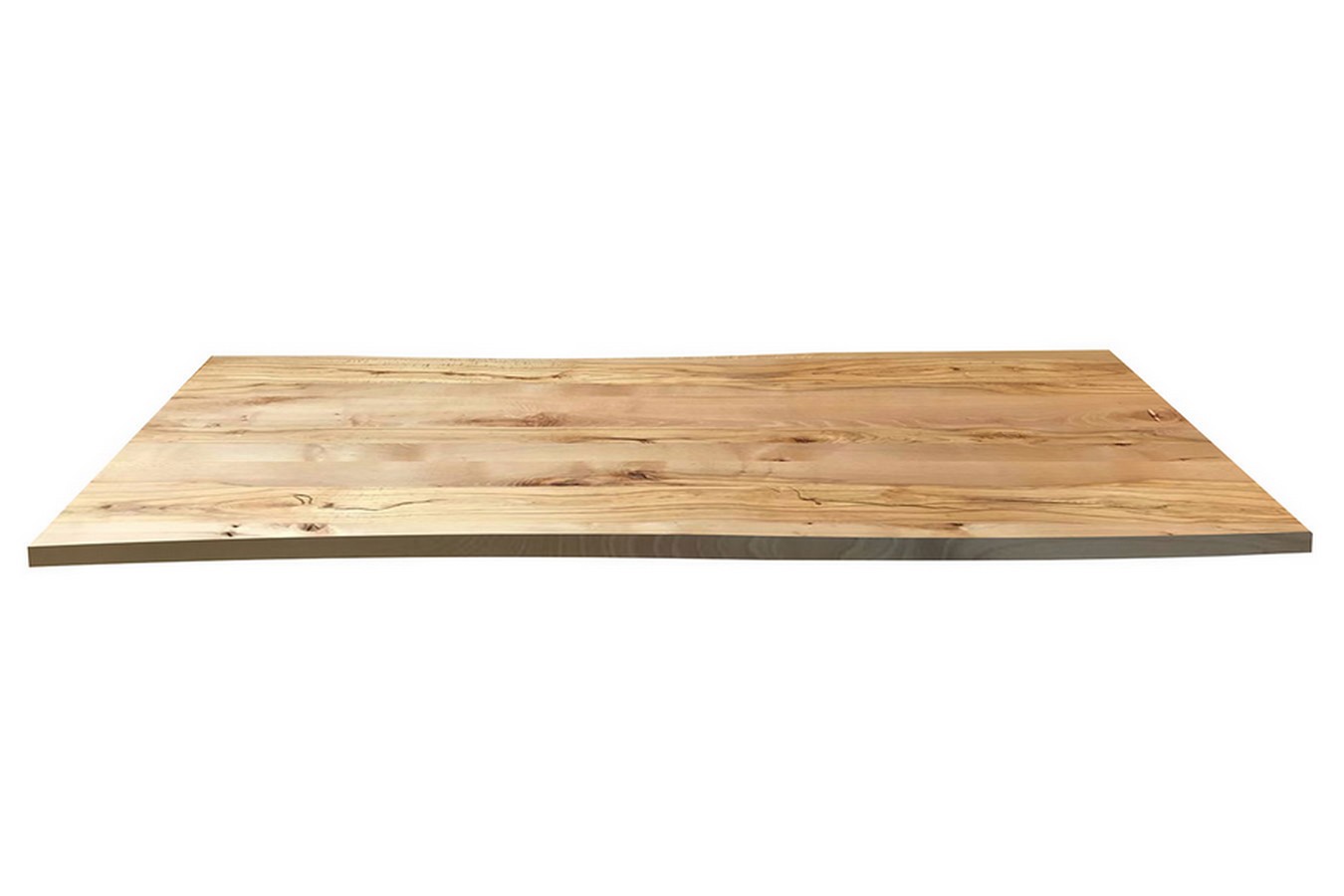 Tischplatte 3 cm astige Wildbuche massiv organische Kante ab 60 cm konfigurierbar