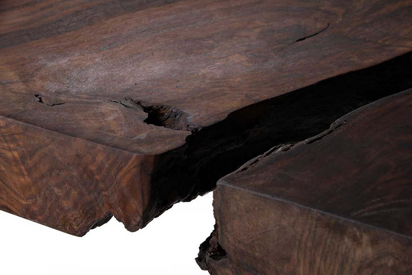 Esstisch Baumscheibe Nussbaum Massivholz 213*66-100*79 cm