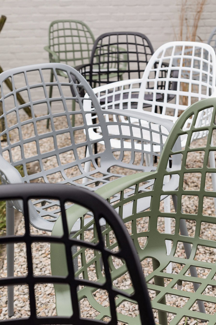Garten Armlehnstuhl Aluminium schwarz