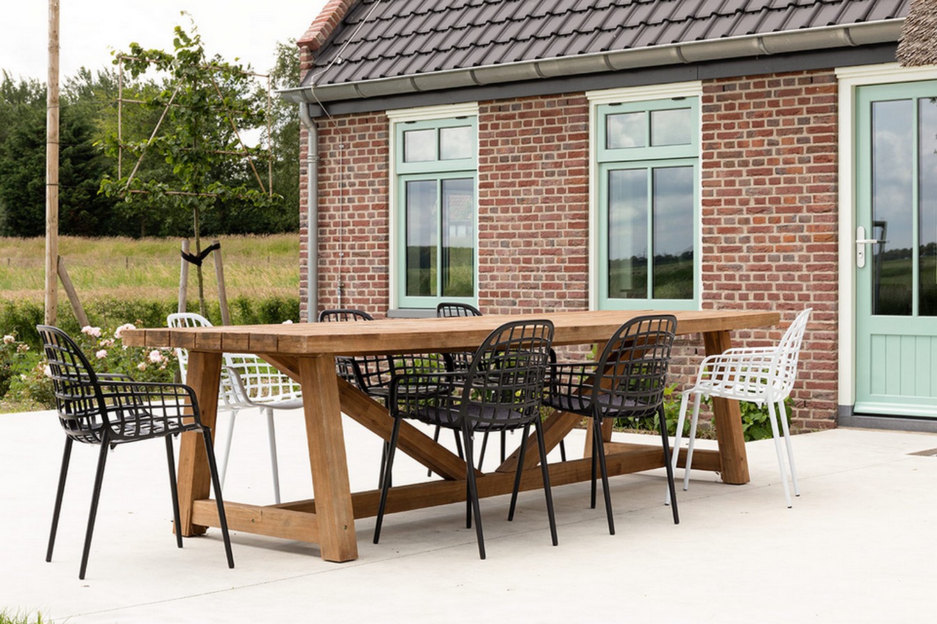 Garten Armlehnstuhl Aluminium schwarz