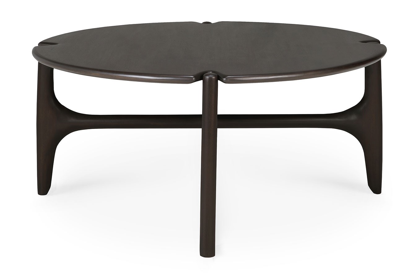 Couchtisch PI Mahagoni lackiert braun D 80 cm