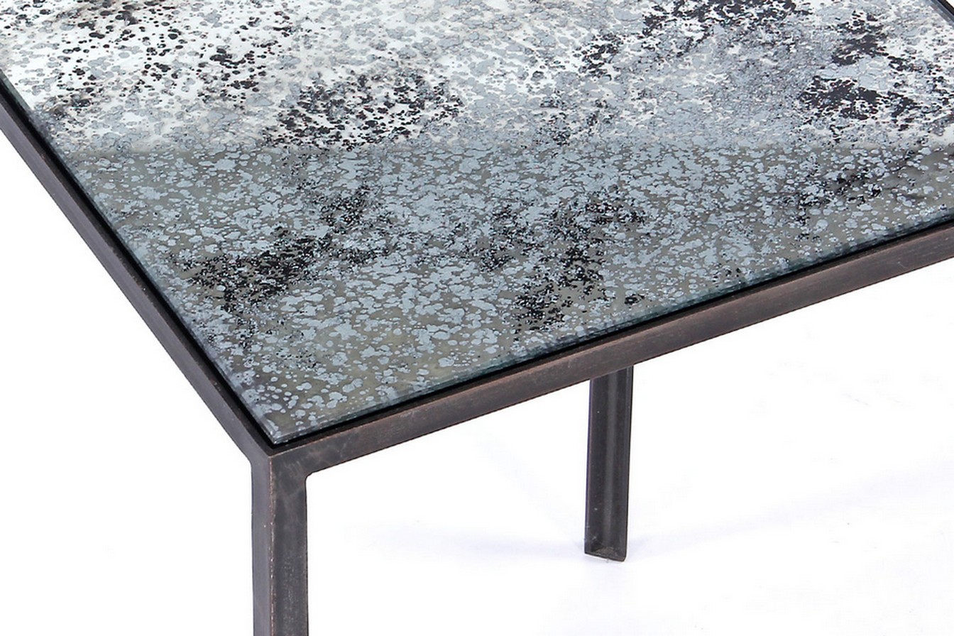 Beistelltisch Patchwork Heavy Aged Mirror silber 31*31*41cm
