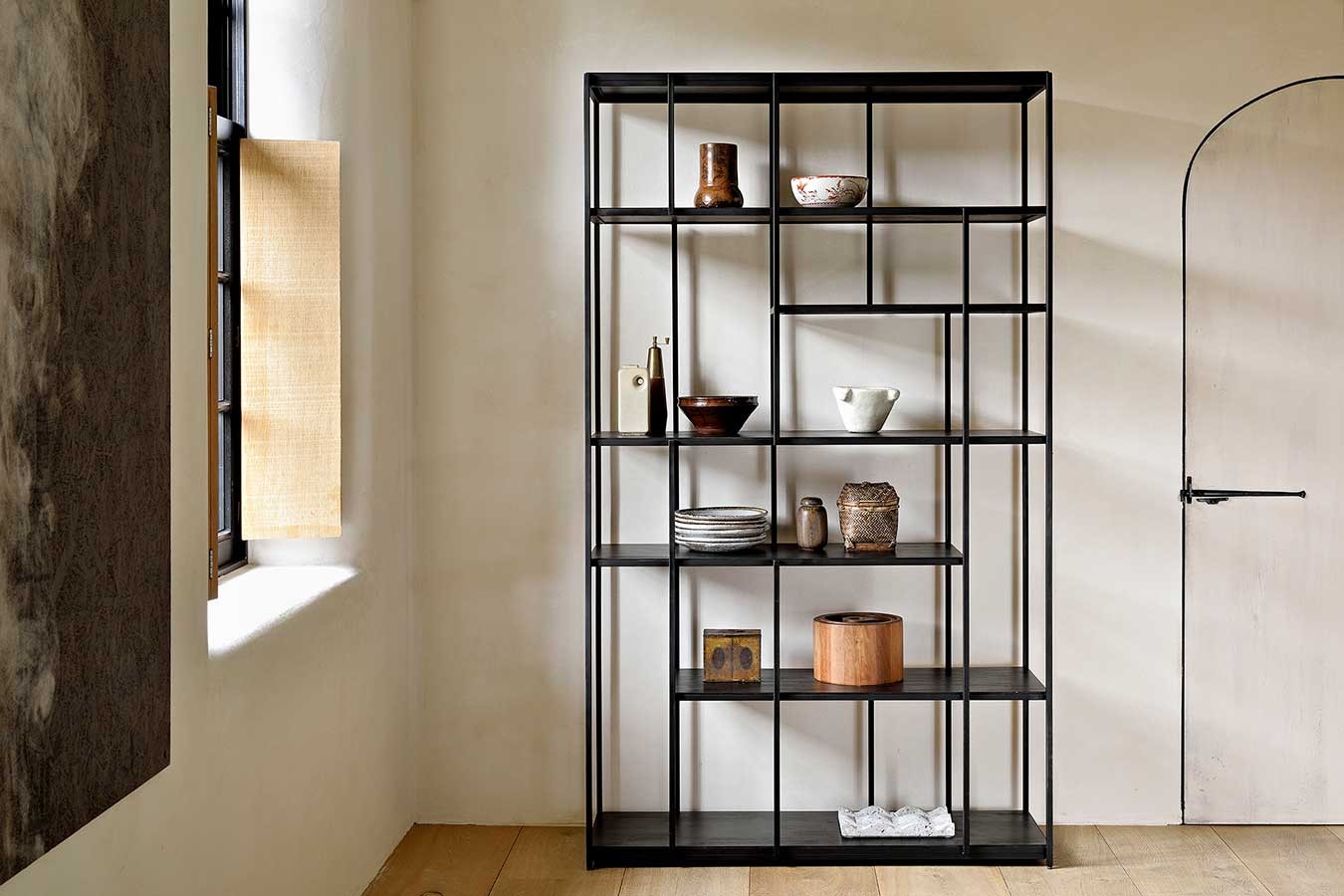 Regal Studio Teak Metall H 205 cm
