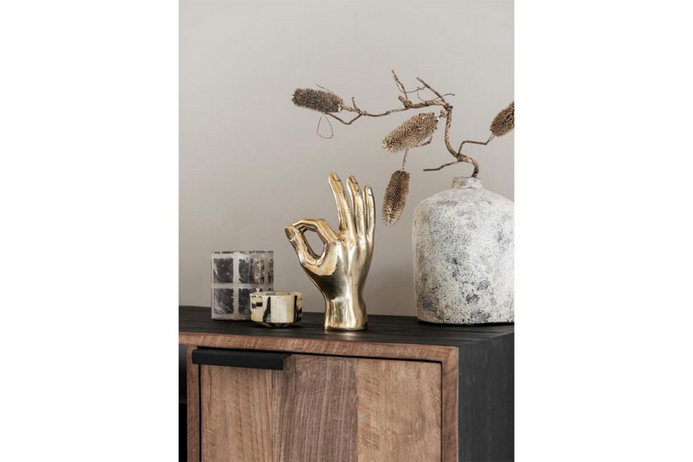 Sideboard Cosmo Teak Metall 185 x 100 cm